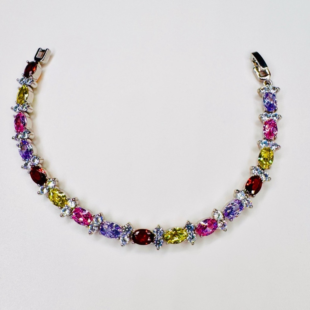 Elegant Multicolor Gemstone Bracelet